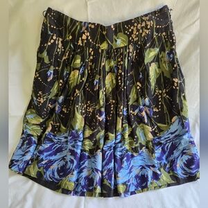 LOFT 100% Cotton Floral Skirt
